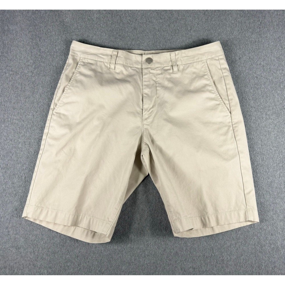 Bonobos Mens Washed Chino Shorts 32 Cashew Beige Cotton 9"